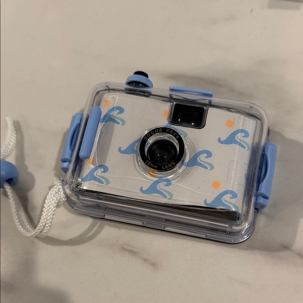 Waterproof Film Camera with Blue Accents